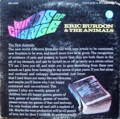 Eric Burdon & The Animals - Winds Of Change (MGM Records, SE-4484) · LP · MGM Press, Gatefold