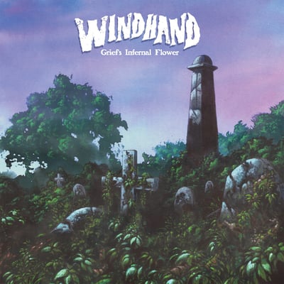 Windhand - Grief's Infernal Flower (Relapse Records, RR7309) · 2xLP · Custom Three Color Merge With Splatter [Baby Blue, Neon Violet And Cyan Blue Tri Color Merge With Neon Green, Mint Green And Swamp Green Splatter] · Reissue