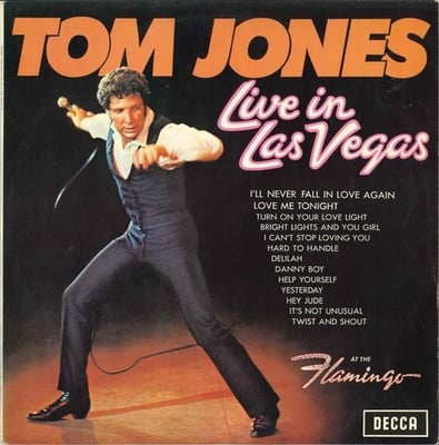 Tom Jones - Live In Las Vegas (Parrot, XPAS 71031) · LP