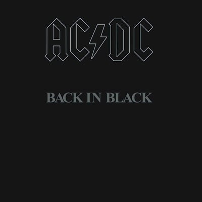 AC/DC - Back In Black (Epic, E 80207) • LP • 180 gram • Reissue, Remastered