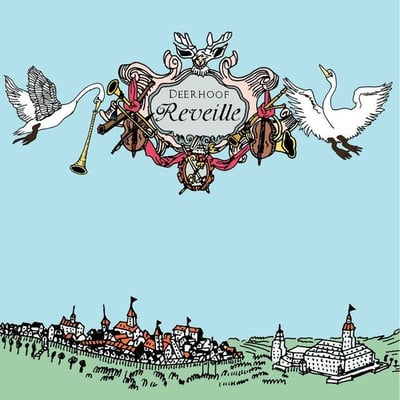 Deerhoof - Reveille (Polyvinyl Record Company, PRC-235-1) • LP • Light Blue Marbled • Reissue, Remastered