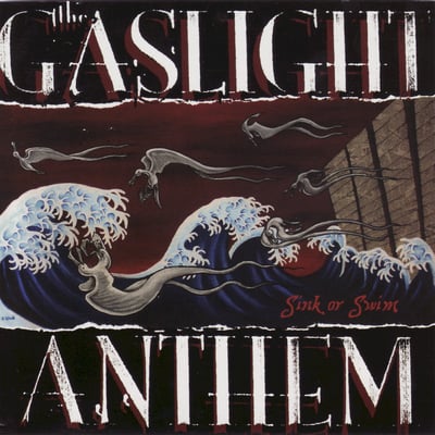 The Gaslight Anthem - Sink Or Swim (XOXO Records, xoxo09LP) · LP · Black and Red Swirl · NM/NM · Repress