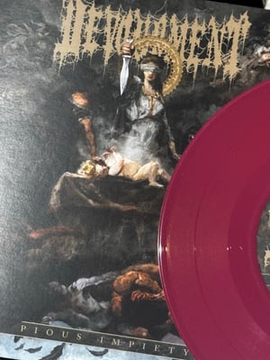 Devourment - Pious Impiety (Relapse Records, RR5711) • 7" • 1st press • Oxblood