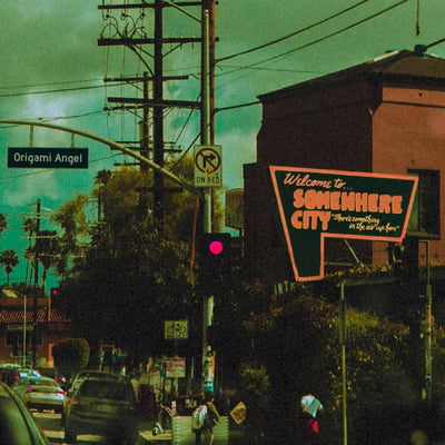 Origami Angel - Somewhere City (Chatterbot Records, CIR050) • LP • Clear with Orange/Green Splatter • Limited Edition, Repress
