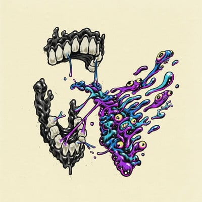James Marriott - Bitter Tongues (Not On Label (James Marriott Self-released), DH02003) • 12" • Clear w/ Blue, Purple and Cream Splatter