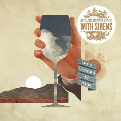 Sleeping With Sirens - Let's Cheers To This (Rise Records, RISE132-1) • LP • White & Gold Smush • Limited Edition, Reissue