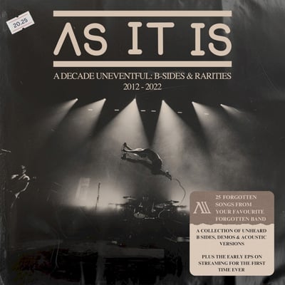 As It Is - A Decade Uneventful: B-Sides & Rarities (2012 - 2022) (Slam Dunk Records, none) • 2xLP • Crystal / Blue Transparent