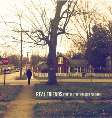 Real Friends - Everyone That Dragged You Here (Synergy Artist Mgmt, SYN-007) • 12" • Half Red / Half Pink