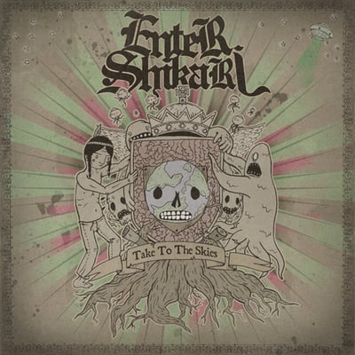 Enter Shikari - Take To The Skies (Ambush Reality, LPAMBR001) • 2xLP • Opaque Clear w/ Fluoro Green + Pink Splatter • Limited Edition, Repress