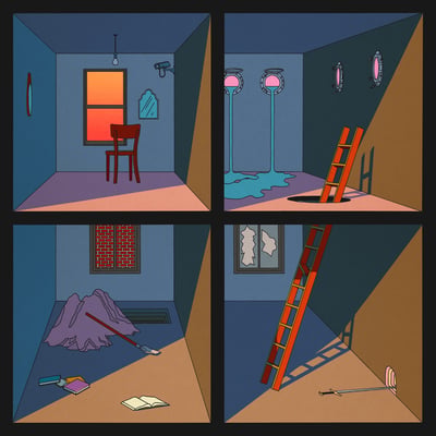 We Were Promised Jetpacks. - Enjoy The View (Big Scary Monsters, BSM302V) • LP • Blue/Red • Limited Edition