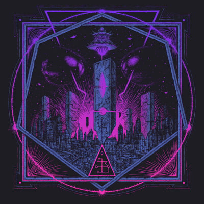 Hollywood Burns - The Age Of The Saucers (Blood Music, BLOOD-252) • LP • Pink • Limited Edition