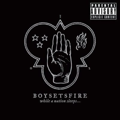 Boysetsfire - While A Nation Sleeps... (End Hits Records, EH 050) • 2xLP • Clear With Silver Splatter / Clear With Black Splatter • Deluxe Edition, Limited Edition, Numbered, Reissue, Remastered
