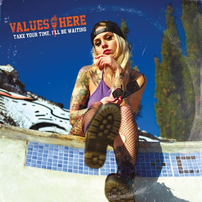 Values Here - Take Your Time, I'll Be Waiting (End Hits Records, EH093) • LP • Clear with Blue/Orange Splatter • Limited Edition