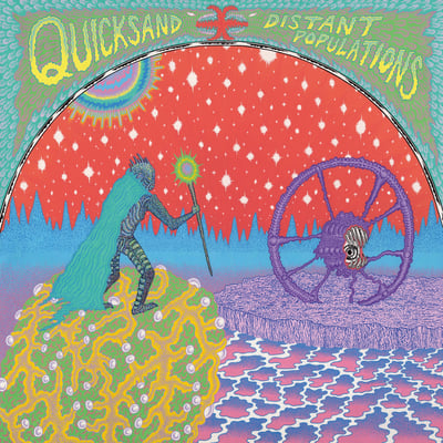 Quicksand - Distant Populations (Epitaph, 87726-1) • LP • Hot Pink & Cyan Pinwheel • Limited Edition