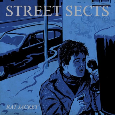 Street Sects - Rat Jacket (Flenser Records, FR84) • 12" • White Base / Cyan Splatter