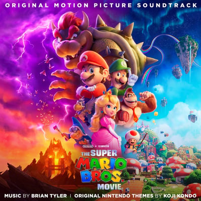 Brian Tyler - The Super Mario Bros. Movie (Original Motion Picture Soundtrack) (Iam8bit, 8BIT-8199) • 2xLP • Yellow / Pink