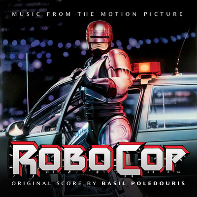 Basil Poledouris - Robocop (Milan, 19439885371-S1) • 2xLP • Clear With Black & White Splatter • Reissue, Remastered, Repress