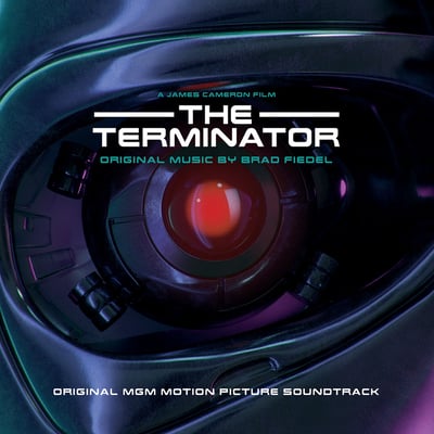Brad Fiedel - The Terminator (Milan, 1943980441) • 2xLP • Translucent Clear w/ Pink, Blue and Black Splatter • Limited Edition, Reissue