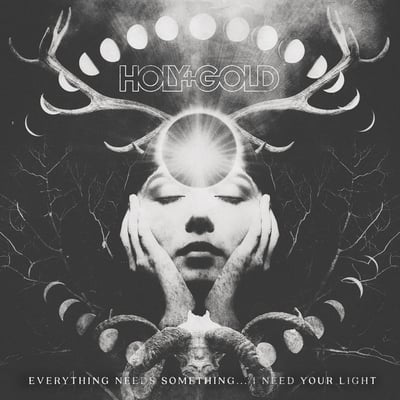 Holy+Gold - Everything Needs Something...I Need Your Light (Mind OVer Matter Records, MOM049) • 7" • Black w/ White Splatter