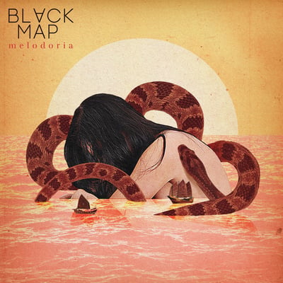 Black Map - Melodoria (Minus Head Records, 093624892793 HEAD053) • LP • White w/ Black & Yellow Splatter