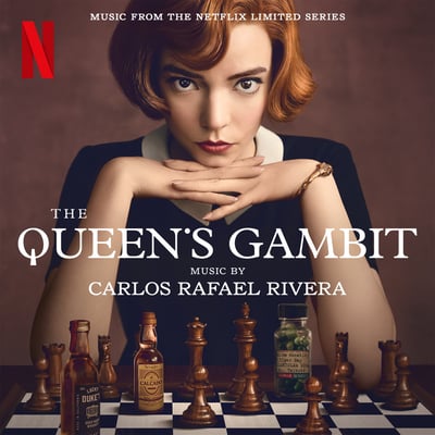 Carlos Rafael Rivera - The Queen's Gambit (Music From The Netflix Limited Series) (Mondo, MOND 254) • 2xLP • Black and White Split / Green and White Split