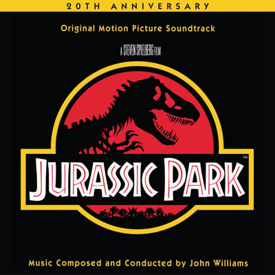 John Williams - Jurassic Park (Original Motion Picture Soundtrack) (Mondo, MOND-017) • 2xLP • Yellow and Red Swirl with Black Splatter, 180g • Limited Edition, Reissue