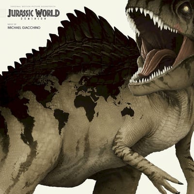 Michael Giacchino - Jurassic World (Original Motion Picture Soundtrack) (Mondo, MOND-053) • 2xLP • Green Translucent With Blue Stripe, 180g • M/M • Limited Edition