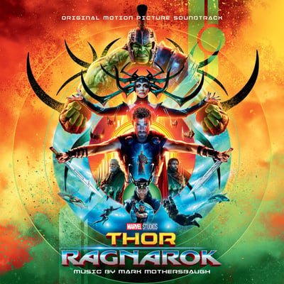 Mark Mothersbaugh - Thor: Ragnarok (Mondo, MOND-190) • 2xLP • Green, Yellow, Orange Swirl [Neon Swirl] • Reissue