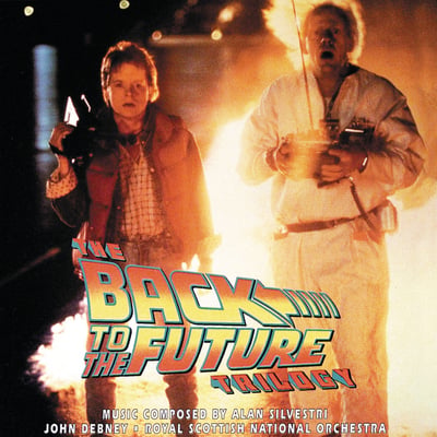 Alan Silvestri - Back To The Future Trilogy (Mondo, none) • 6xLP • Gatefold, 180 Gram Yellow Marble Vinyl / Gatefold, 180 Gram Pink Vinyl with Green Splatter / Gatefold, 180 Gram Brown Vinyl • Deluxe Edition, Limited Edition, Reissue