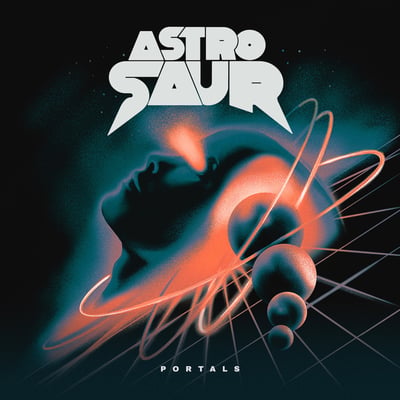 Astrosaur - Portals (Pelagic Records, PEL 210-V) • LP • Orange/Blue [A-Side/B-Side] With Pink Splatter [Reptile Empire Edition] • Limited Edition