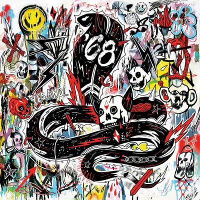 '68 - Yes, And... (Pure Noise Records, PN392) • LP • Red In Clear With Black And Blue Splatter • Limited Edition