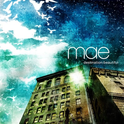 Mae - Destination: Beautiful (Spartan Records, SPAR005) • LP • Baby Blue/Aqua Blue Swirl with White, Sea Blue, and Electric Blue Splatter • Limited Edition, Reissue