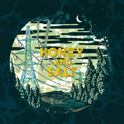 Honey And Salt - Honey And Salt (Spartan Records, SPAR051) • LP • Coke Bottle Green With Blue Pinwheels