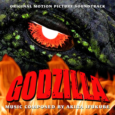Akira Ifukube - Godzilla (Original Motion Picture Soundtrack) (Waxwork Records, WW221) • LP • Black & White Haze w/ Electric Blue Splatter • Limited Edition, Reissue