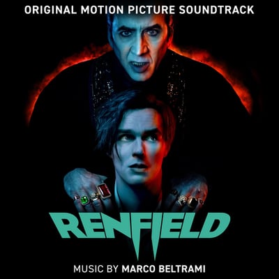Marco Beltrami - Renfield (Original Motion Picture Soundtrack) (Waxwork Records, WW188) • 2xLP • Blue w/ Pink + Red Splatter [Dracula Flesh & Blood], 180g • Deluxe Edition