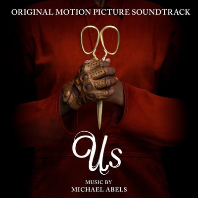 Michael Abels - Us (Original Motion Picture Soundtrack) (Waxwork Records, WW072) • 2xLP • Gold [Metallic Brass Scissors] / Red w/ Black Smoke [Tethered Red Jumpsuit]