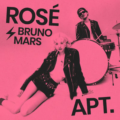 Rosé , Bruno Mars - APT. (Atlantic, 075678601682) • 7" • Hot Pink • Limited Edition