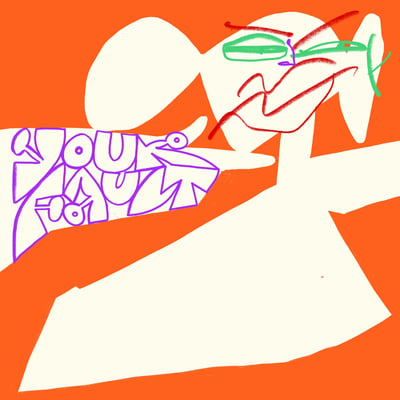 Horse The Band - Your Fault (LIF Records, #2) • 12" • Orange Translucent & Yellow Translucent Pinwheel • Limited Edition