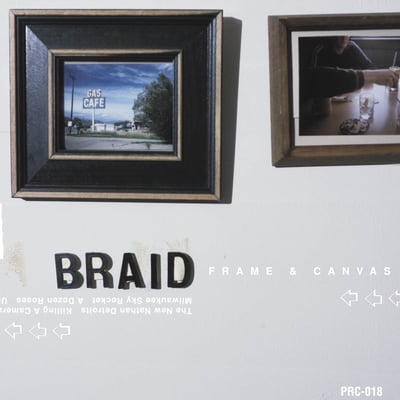 Braid - Frame & Canvas (Polyvinyl Record Company, PRC-468) • LP • Silver, Embossed, Gatefold, Alt Cover • Limited Edition, Numbered, Repress