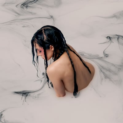 Poppy - Negative Spaces (Sumerian Records, SUM3328) • LP • Clear w/ Silver + Black Marble [Salt N Peppa]