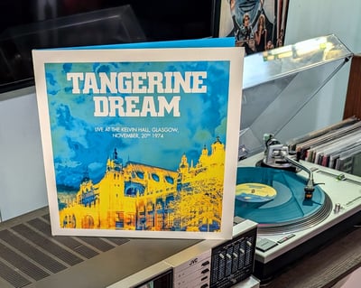 Tangerine Dream - Live at the Kelvin Hall, Glasgow, November 20th, 1974 (Culture Factory, 778 853) • 2xLP • 1st press • Yellow, Blue • Remastered, Limited Edition, Anniversary Edition, Record Store Day • Side D, Bonus Track: Live at the Metamusik Festival, National Galerie, Berlin, October 13th, 1974