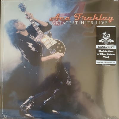 Ace Frehley - Greatest Hits Live (Megaforce Records, 020286234395) • 2xLP • Black In Clear w/ Silver Splatter • NM/NM • Limited Edition • US