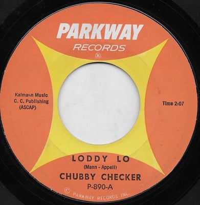Chubby Checker - Loddy Lo / Hooka Tooka (Parkway, P-890) • 7"