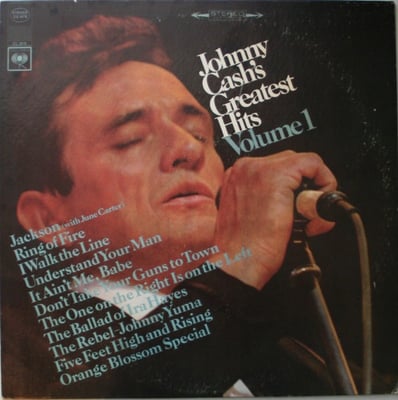 Johnny Cash - Johnny Cash's Greatest Hits (Volume 1) (Columbia, CS 9478) • LP • Pitman Pressing