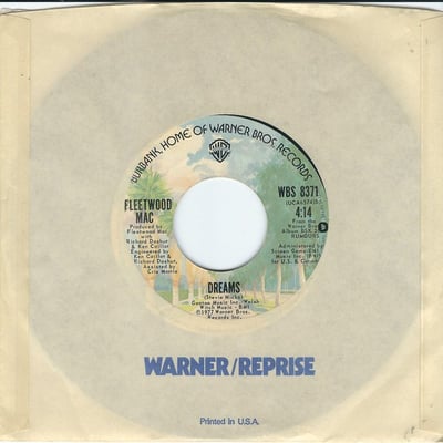 Fleetwood Mac - Dreams (Warner Bros. Records, WBS 8371) • 7" • Winchester Pressing
