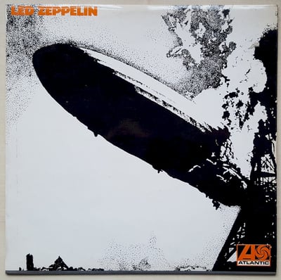 Led Zeppelin - Led Zeppelin (Atlantic, 588171) • LP • 2nd press • VG+/VG+ • Repress; variant 6 with revised orange text and Warner credit