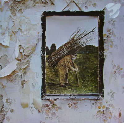 Led Zeppelin - [Led Zeppelin IV] (Atlantic, 2401 012) • LP • 2nd press • NM/VG+ • Variant 5 with "Misty Mountain Top"; A3/B4 Porky Peckham cut; original flipback matte paper insert