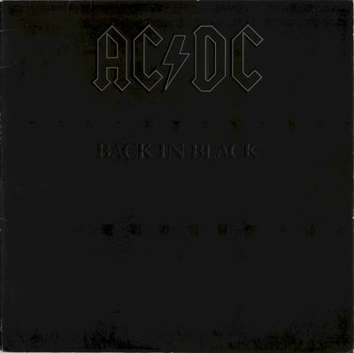 AC/DC - Back In Black (Atlantic, SD 16018) • LP • 1st press • VG+/VG+ • AR, embossed, RL Masterdisk
