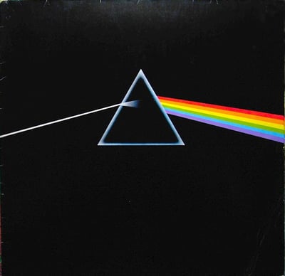 Pink Floyd - The Dark Side of the Moon (Harvest, SHVL 804) • LP • 2nd press • NM/VG+ • A3/B3 matrixes; all UK/US posters and stickers; no marks or spindle wear; played once, maybe twice
