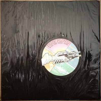 Pink Floyd - Wish You Were Here (Harvest, SHVL 814) • LP • 2nd press • NM/VG+ • A1/B7 matrixes; original hype sticker and postcard; no marks or spindle wear; played once, maybe twice